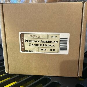 BNIB Proudly American Candle Crock